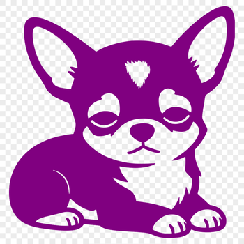 Graphic representation of a Chihuahua breed as a digital cut file.