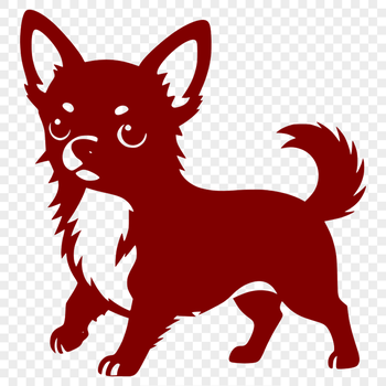 A small dog silhouette with intricate details, suitable for various crafting and design projects.