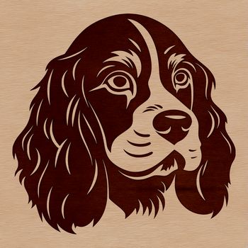 A high-quality SVG design of a Cocker Spaniel, ideal for cutting machines or vector graphics editing software.