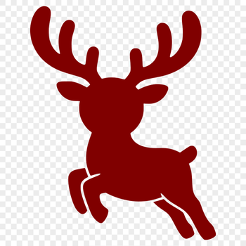 A vector illustration of a cute reindeer with antlers, suitable for commercial use.