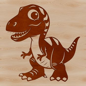 A prehistoric baby dinosaur illustration created in vector art style.