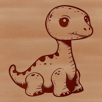 A prehistoric baby dinosaur illustration in vector format, suitable for digital designs.