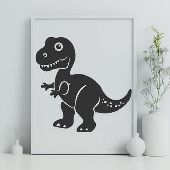 A cute dinosaur clip art design suitable for various uses, including cutting machines and digital art software.