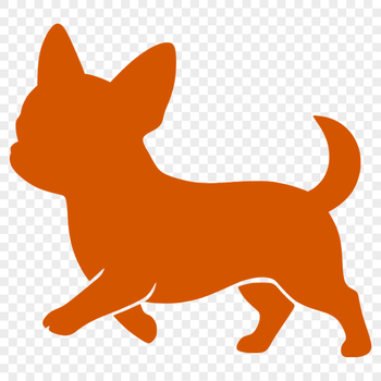 A simple illustration of a small Chihuahua dog in vector format.
