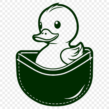 A simple illustration of a duck in various poses for use as clip art.