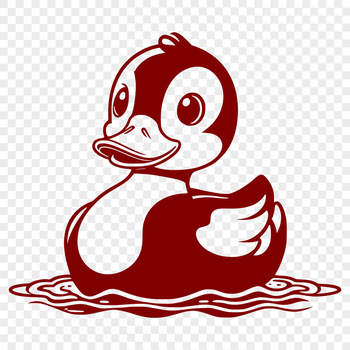 Simple illustration of a duck in vector format for graphic design.