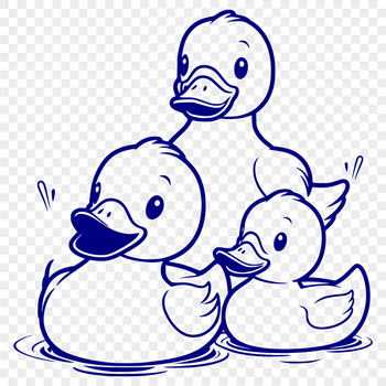 A vector illustration of a duck with feathers and beak, suitable for various applications including print and digital media.