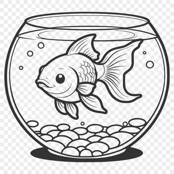 A colorful goldfish swimming in a fish bowl with a blurred background.