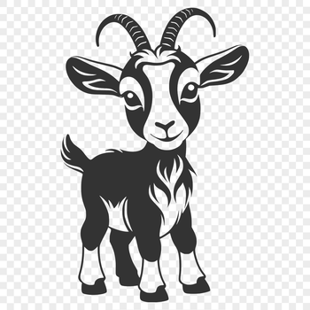 SVG illustration of a goat on a farm