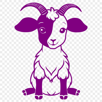 A realistic illustration of a farm animal, suitable for vector art and design projects.
