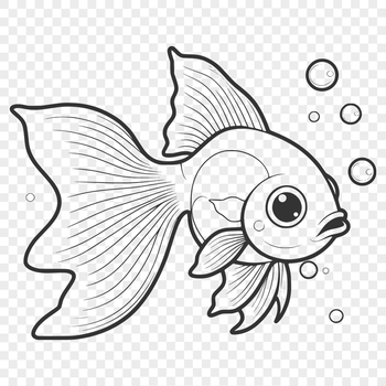A colorful goldfish illustration in vector format, ideal for use in digital designs.