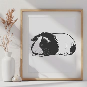 A cute illustration of a Guinea Pig in a simple style.