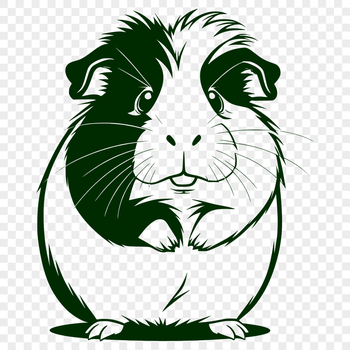 SVG illustration of a friendly guinea pig for various design purposes.