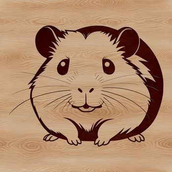 A cartoon hamster illustration suitable for personal or commercial projects.