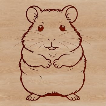 A whimsical hamster design suitable for various digital applications.