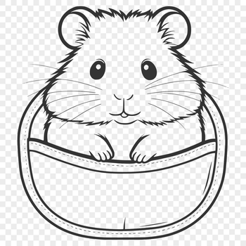 A small, furry hamster sitting in a tiny house made from paper or cardboard, representing a popular pet.
