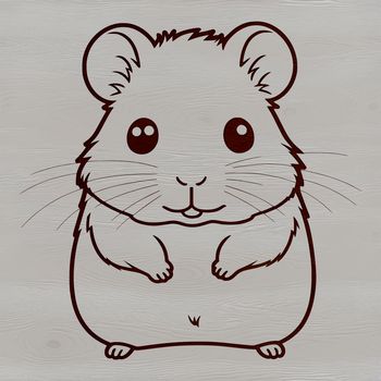 A small rodent, typical example of a pet animal.