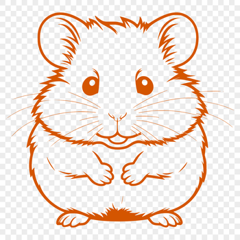 A detailed illustration of a hamster in various colors, suitable as clip art for designs and projects.