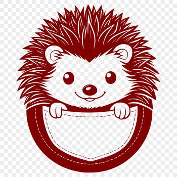 A digital illustration of a hedgehog with spines, ideal for vector design projects.