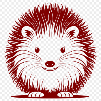A high-quality SVG image of a hedgehog, ideal for use in graphic design software such as Procreate and Illustrator.