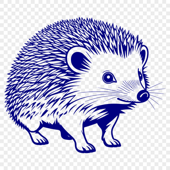 A close-up illustration of a small mammal with sharp spines covering its back.
