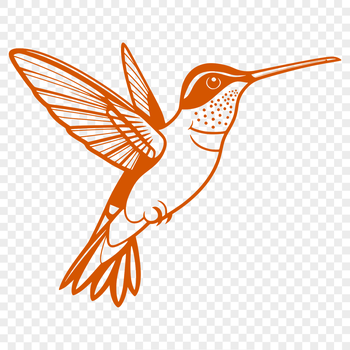 A detailed SVG representation of a hummingbird, suitable for use in various digital projects.