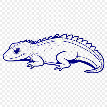 A high-quality, editable illustration of a reptile in various vector formats including SVG and DXF.