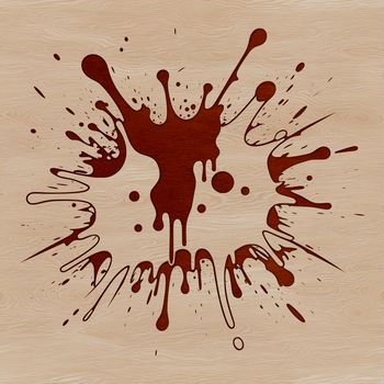 A stylized graphic illustration of a splat shape, suitable for digital use in various formats.