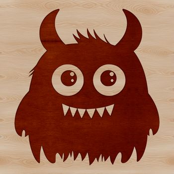 A cute monster designed as a Halloween-themed clip art character.