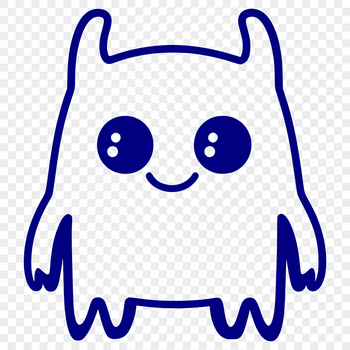 A vector illustration of a cute monster character designed for Halloween decorations.