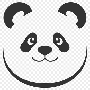 A high-resolution illustration of a wild Asian giant panda in a natural habitat setting.