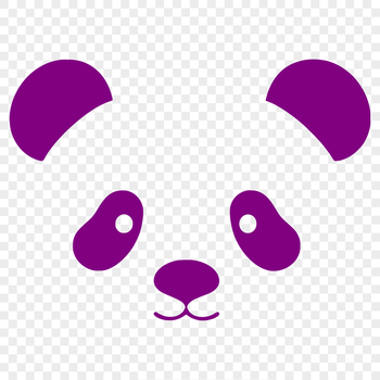 A digital illustration of a panda in its natural habitat, featuring a black and white bear species.