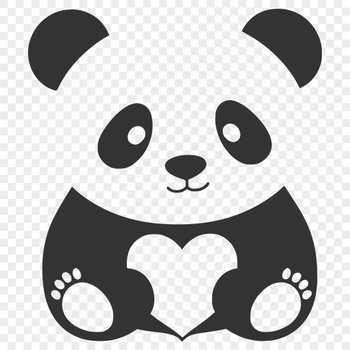 Vector illustration of a panda bear in a natural habitat setting, suitable for various digital applications.