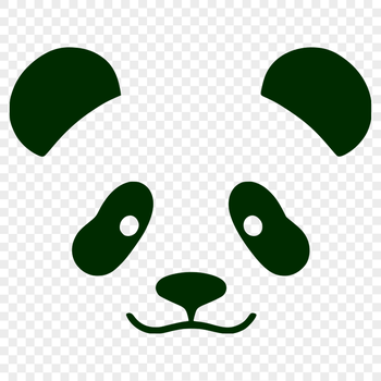 A detailed illustration of a wild animal panda in a vector format.