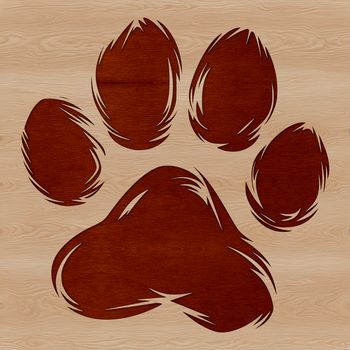 Animal footprint clip art made from scalable line art.
