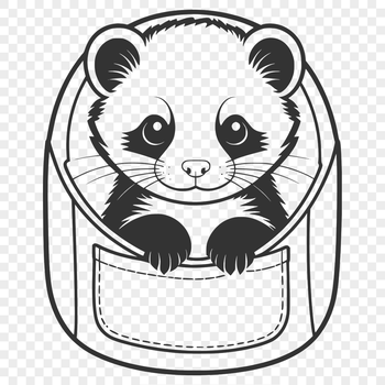 Vector illustration of a pet ferret for commercial or personal use.