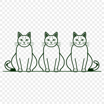 A detailed illustration of a domestic animal, suitable for use in vector design projects.