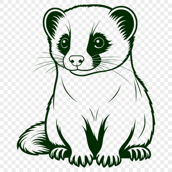 A small, domesticated mammal with a slender body and long, pointed snout.