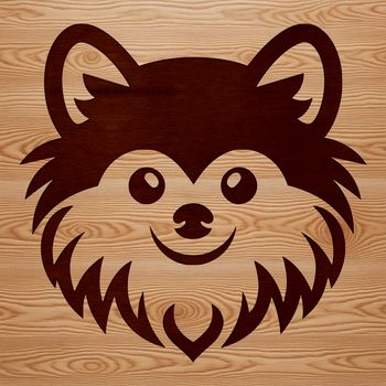 A detailed illustration of a small dog's head with a distinctive fox-like face.