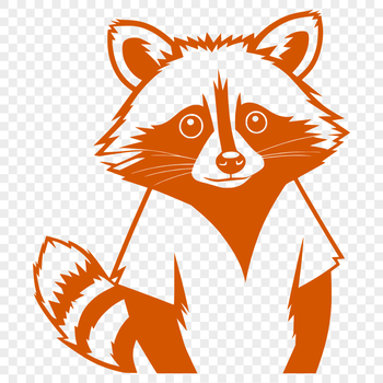 A detailed illustration of a raccoon's face, created as vector art for commercial or personal use.