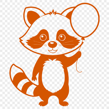 Raccoon clip art in vector format for digital designs and crafts.