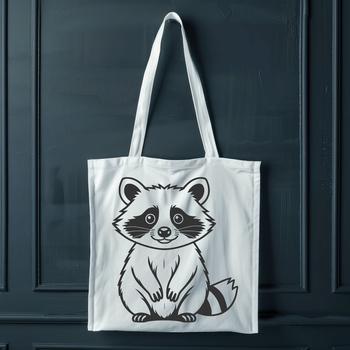 Raccoon clip art illustration in vector format.