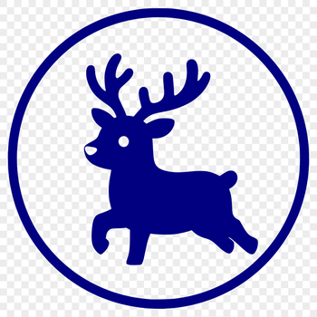 A cute reindeer illustration designed as a vector graphic, perfect for Christmas-themed projects.