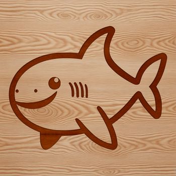A digital illustration of a shark, suitable for various design projects and cutting machines.