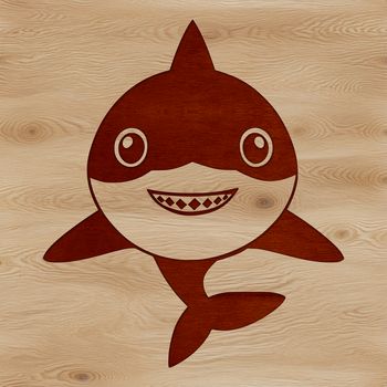 A colorful illustration of a shark, suitable for crafting and design projects.