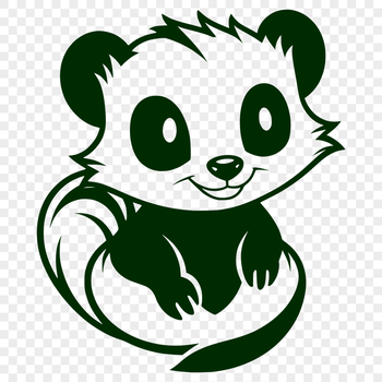 A simple illustration of a wild skunk animal in vector format.