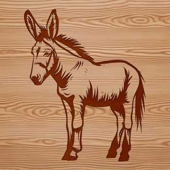 A graphic representation of an animal, specifically a donkey, created as a scalable vector graphic.