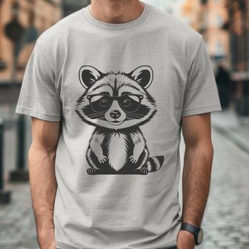 A cartoon raccoon illustration designed as vector art for various applications.
