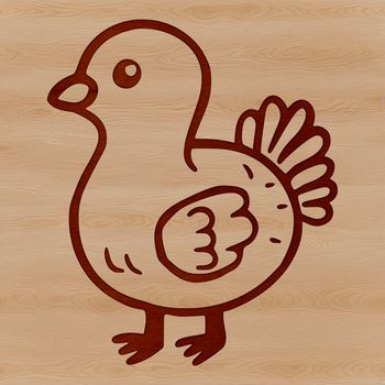 An illustration of a cute farm animal, often associated with the Christmas season.