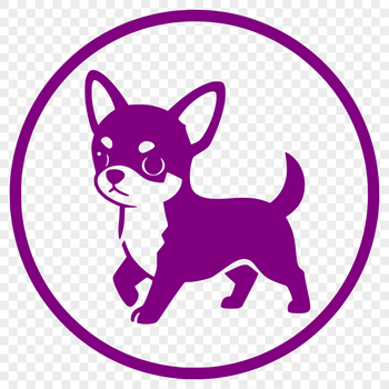 An SVG graphic of a Chihuahua animal silhouette design.
